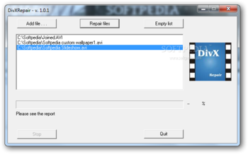 DivXRepair screenshot