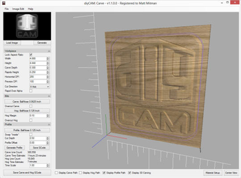 DiyCAM: Carve screenshot