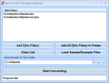 DjVu To PDF Converter Software screenshot