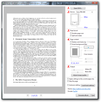 DJVU to PDF eBook screenshot