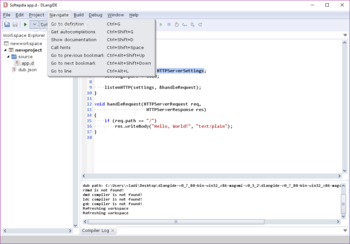 DlangIDE screenshot 7