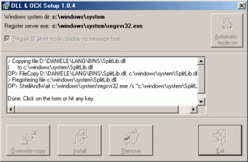 DLL & OCX Setup screenshot 3