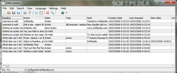 DMcsvEditor screenshot