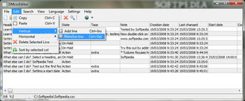 DMcsvEditor screenshot 2