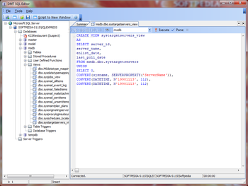DMT SQL Editor screenshot