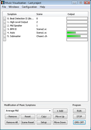 DMX512 Music Visualization screenshot