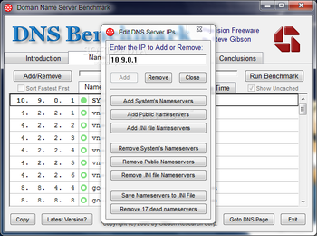 DNS Benchmark screenshot 2