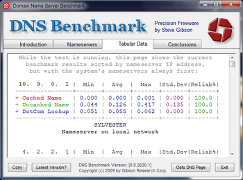DNS Benchmark screenshot 4