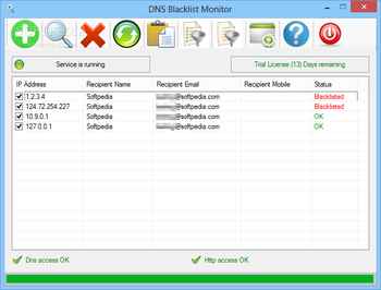 DNS Blacklist Monitor screenshot