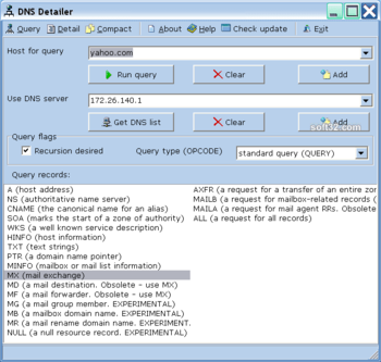 DNS Detailer screenshot