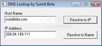 DNS Lookup screenshot