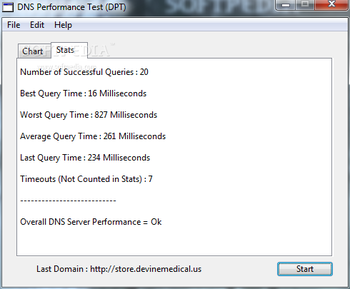 DNS Performance Test screenshot 2