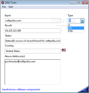 DNS Tools screenshot