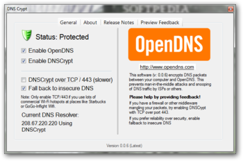 DNSCrypt screenshot