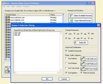 DNSS Domain Name Search Software screenshot 2