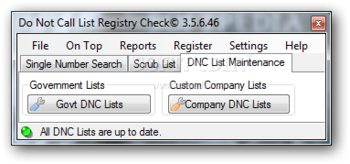 Do Not Call List Registry Check screenshot 2