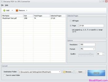 Docany PDF to JPG Converter screenshot