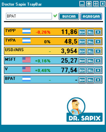 Doctor Sapix TrayBar screenshot