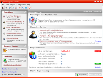 Doctor Spyware Cleaner screenshot