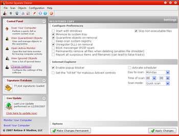 Doctor Spyware Cleaner screenshot 2