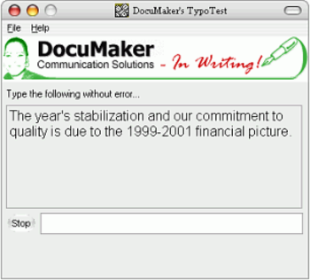 DocuMaker's TypoTest screenshot 2