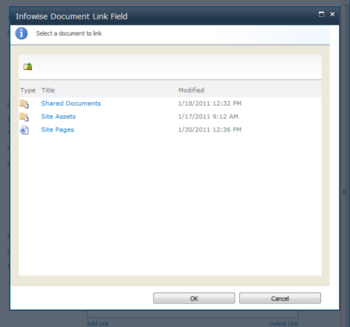 Document Link Field screenshot