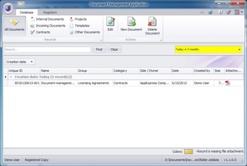 Document Management Application  screenshot