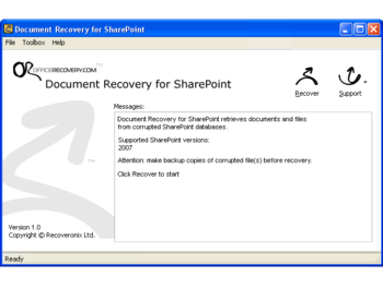 Document Recovery for SharePoint screenshot 2