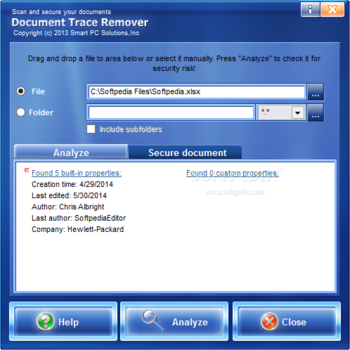 Document Trace Remover screenshot