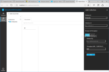 DocumentDB Emulator screenshot 2