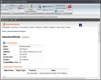 Documenter for SQL Server screenshot