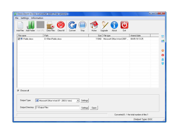 Docx Docm To Doc Converter 3000 screenshot