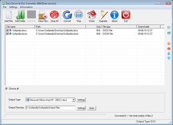 Docx Docm to Doc Converter 3000 screenshot