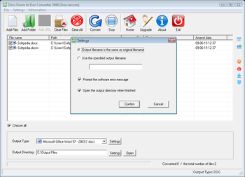 Docx Docm to Doc Converter 3000 screenshot 2