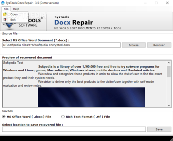 Docx Repair screenshot 2