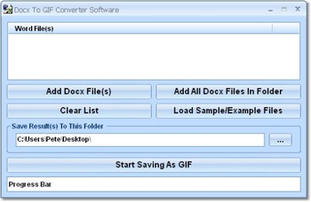 Docx To GIF Converter Software screenshot