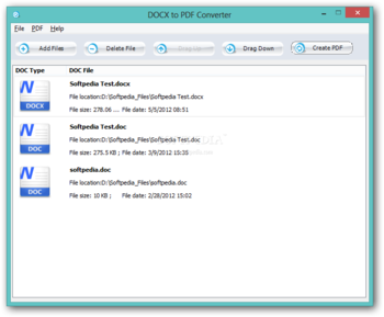 DOCX to PDF Converter screenshot