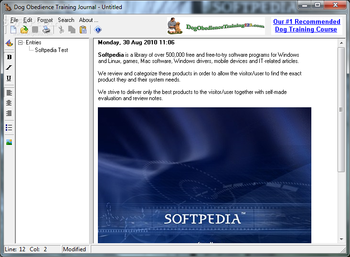 Dog Obedience Training Journal screenshot