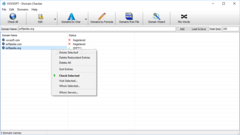 Domain Checker screenshot