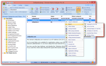Domain Name Analyzer Pro screenshot 2