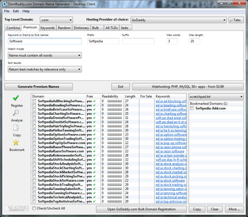 Domain Name Generator Desktop Client screenshot 3
