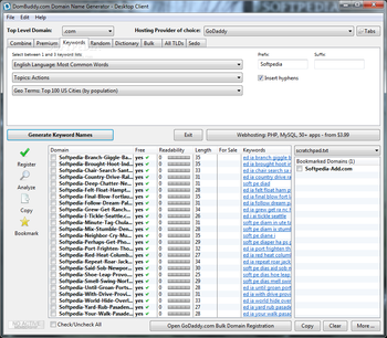 Domain Name Generator Desktop Client screenshot 4