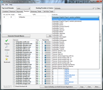 Domain Name Generator Desktop Client screenshot 5