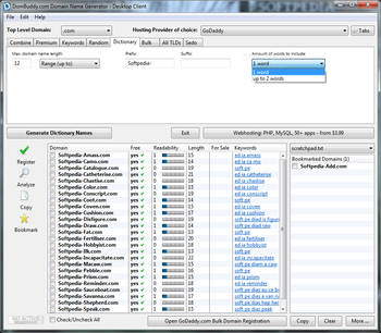 Domain Name Generator Desktop Client screenshot 6