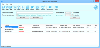 Domain Whois Checker screenshot