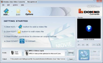 Domino Zune Video Converter screenshot 2