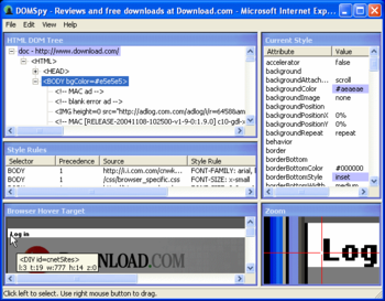 DOMSpy screenshot