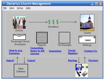 Donarius Church Management Software screenshot