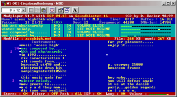 DOS-Modplayer screenshot