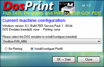 DosPrint screenshot